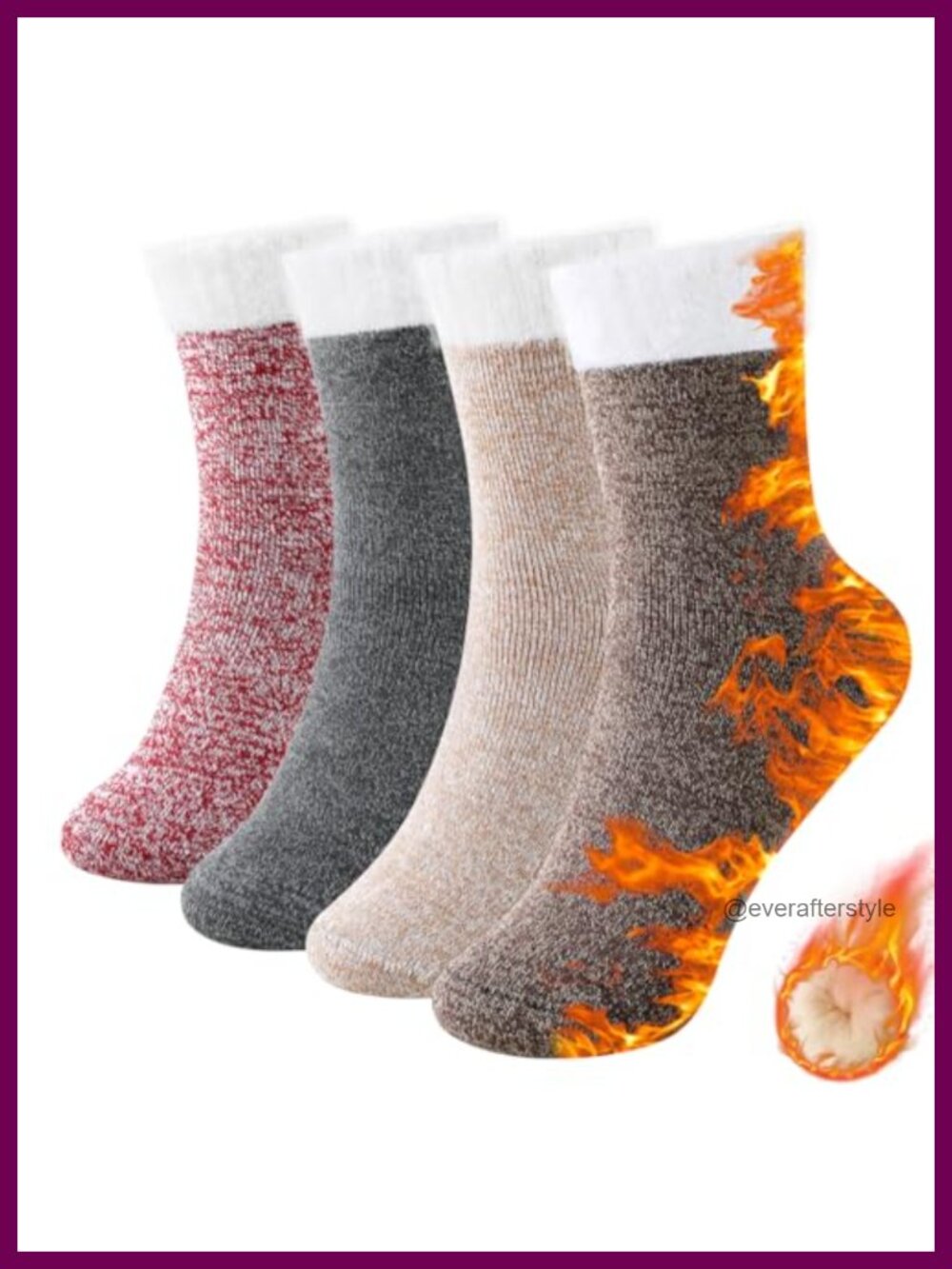 Extra Thick Thermal Socks for Women Cozy Warm Fuzzy Crew Socks